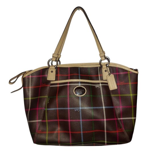 Coach Peyton Tattersall Tote - Picture 1 of 10